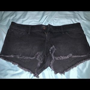 Black Denim Shorts